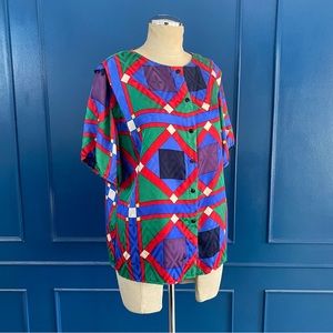 Vintage Silk 80s UnderEmbossed Blouse
